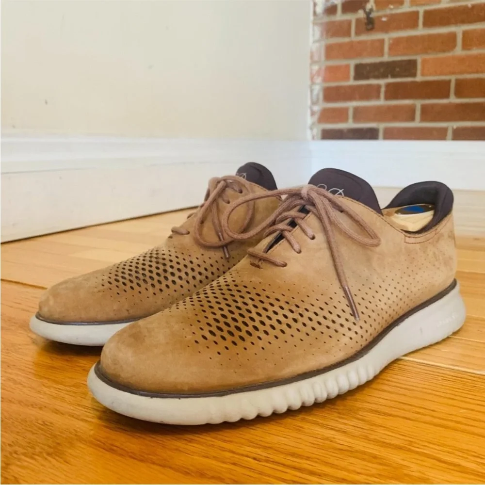 COLE Haan ZEROGRAND 2.0 Oxford Shoes Brown Nubuck Mens 9 M